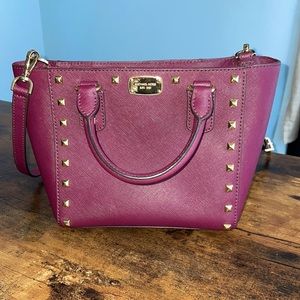 Deep purple stuffed Michael Kors purse